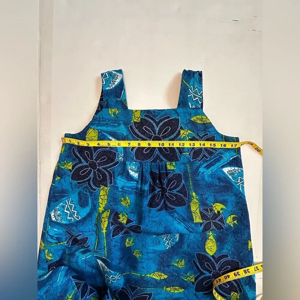 Vintage Penneys Blue Hawaiian Dress